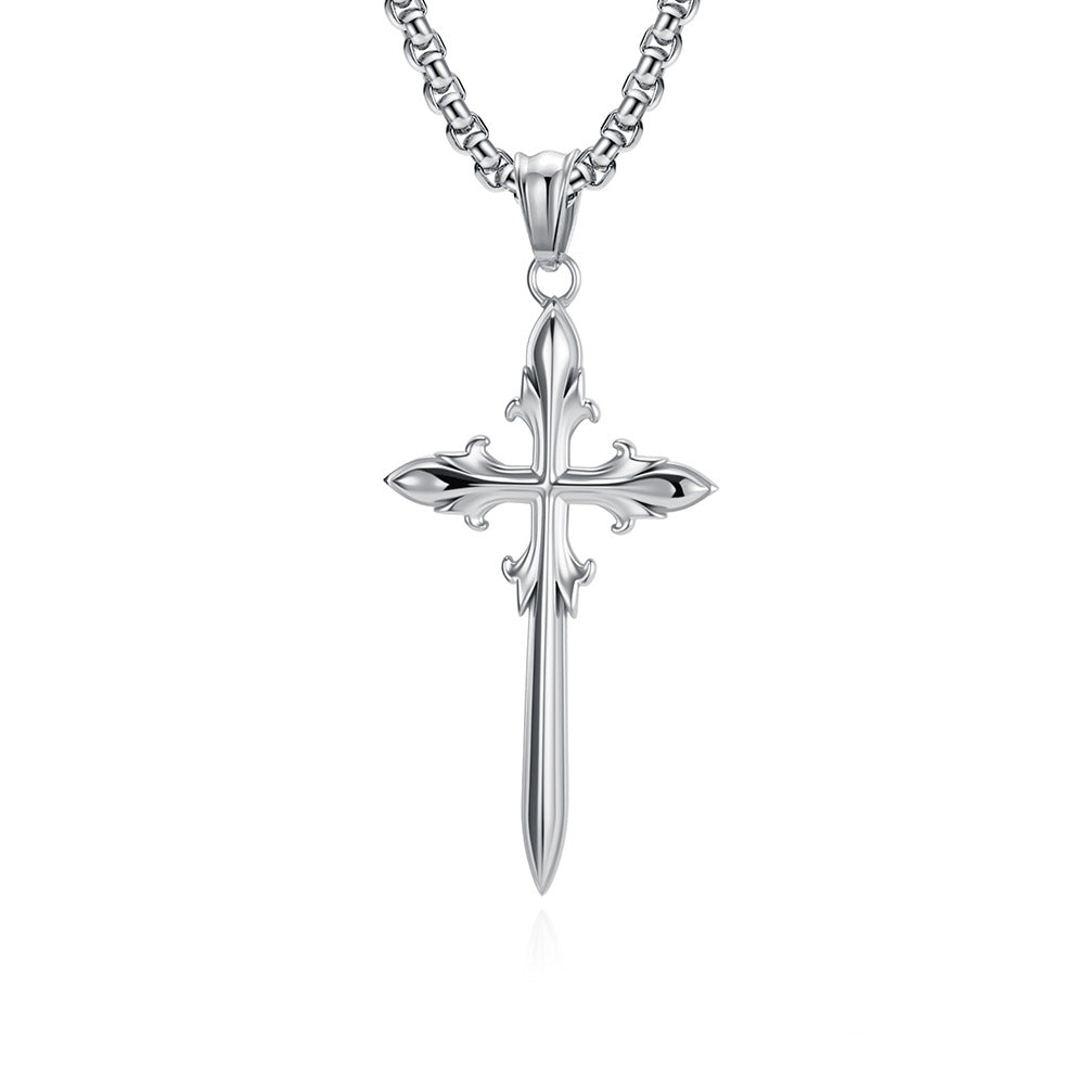 Stainless Steel Cross Gothic Vintage Necklace