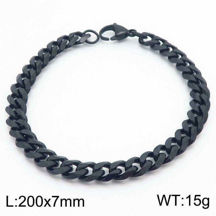 Minimalist Unisex Bracelet Stacked Figaro Twist Chain Cuban Chain