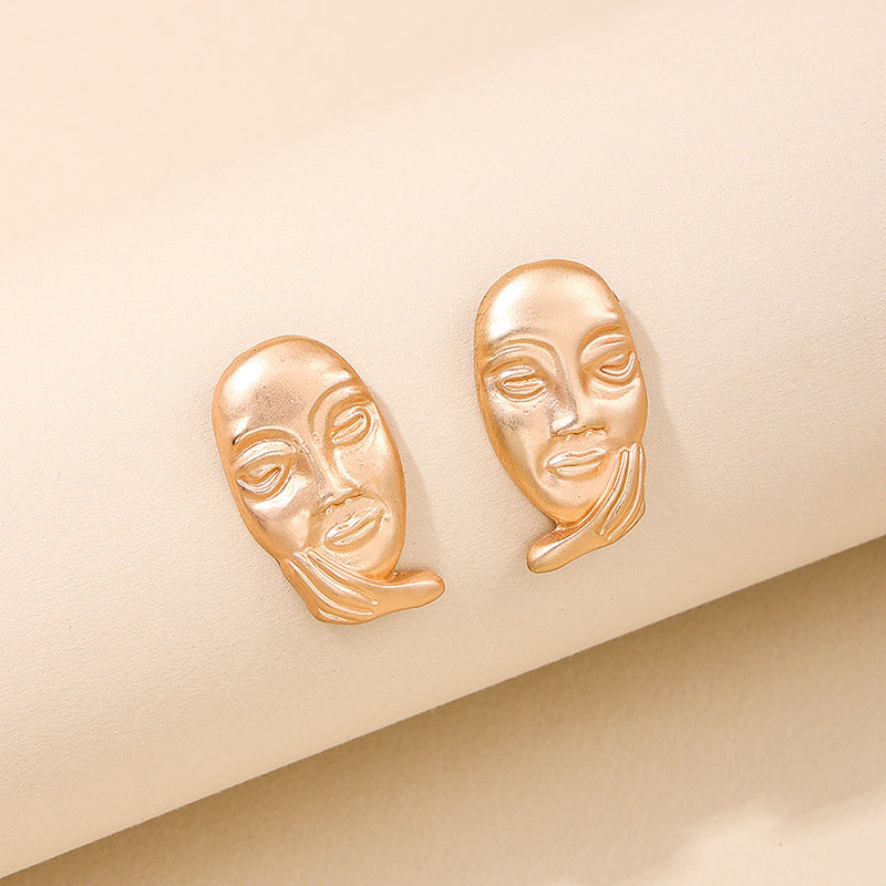 Cross-Border Creative Vienna Verve Face Earrings for Women