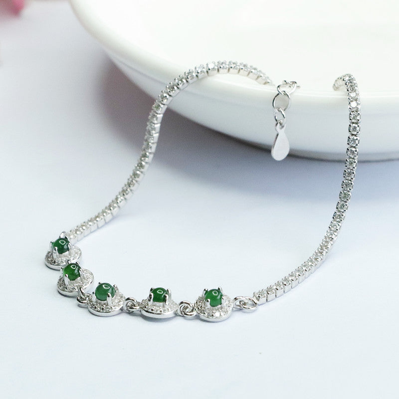 Jadeite Pavé-Style Bracelet