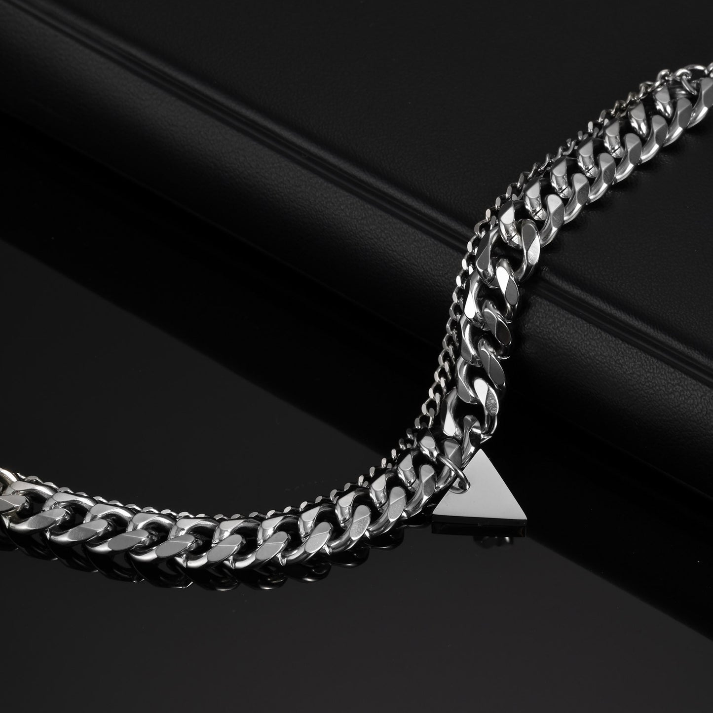 Planderful Double Layer Stainless Triangle Bracelet Men