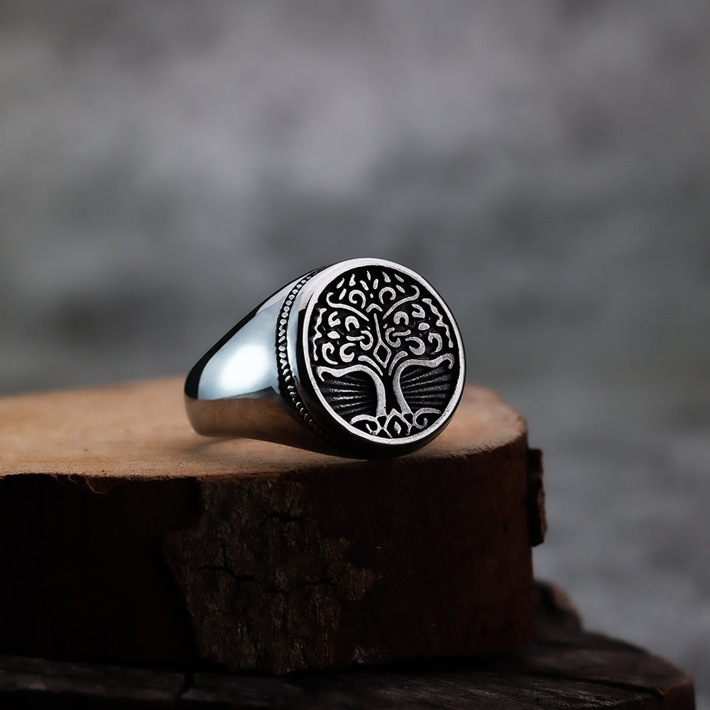 Nordic Viking Ring Solid Stainless Steel Jewelry for Men