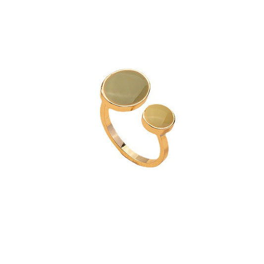 European and American Jewelry Collection: Unique Dripping Oil Open Ring