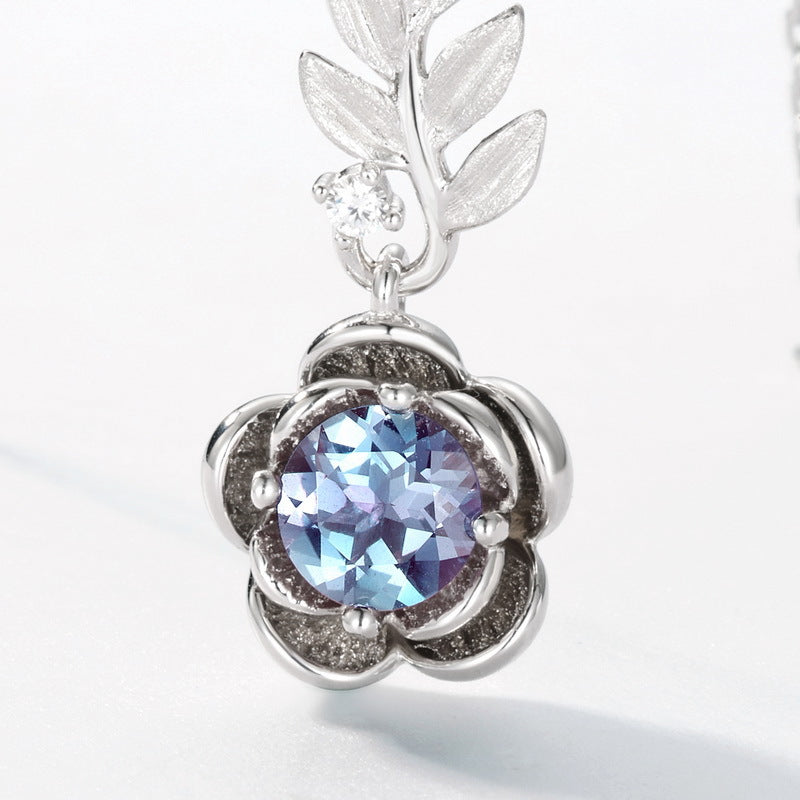 Planderful Jewelry Alexandrite Necklace in Sterling Silver
