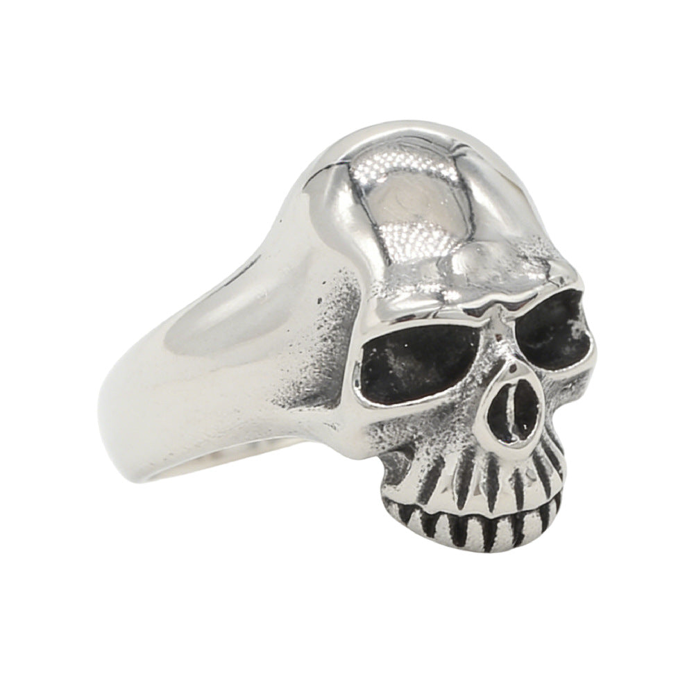 Planderful Titanium Skull Ring For Men Unisex Retro Gothic Protection Symbol Jewelry Everyday Genie Collection