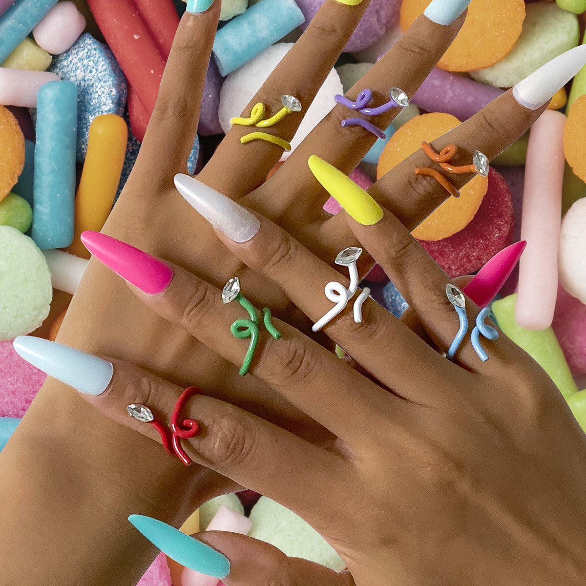 Colorful Crossover Ring with Vienna Vibe