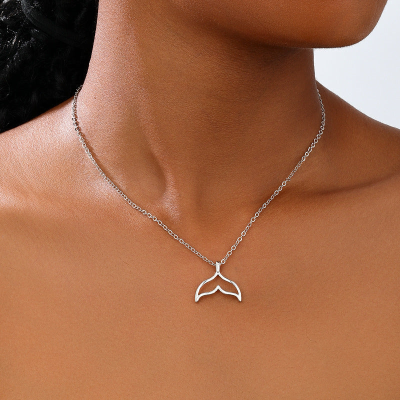 Planderful Vienna Verve Necklace – Stylish Metal Hollow Mermaid Tail Design