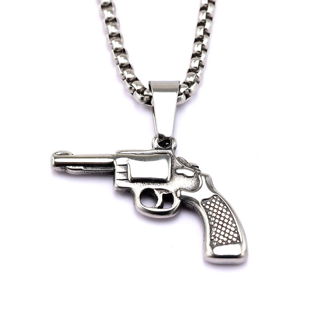 Vintage Stainless Steel Pendant Necklace