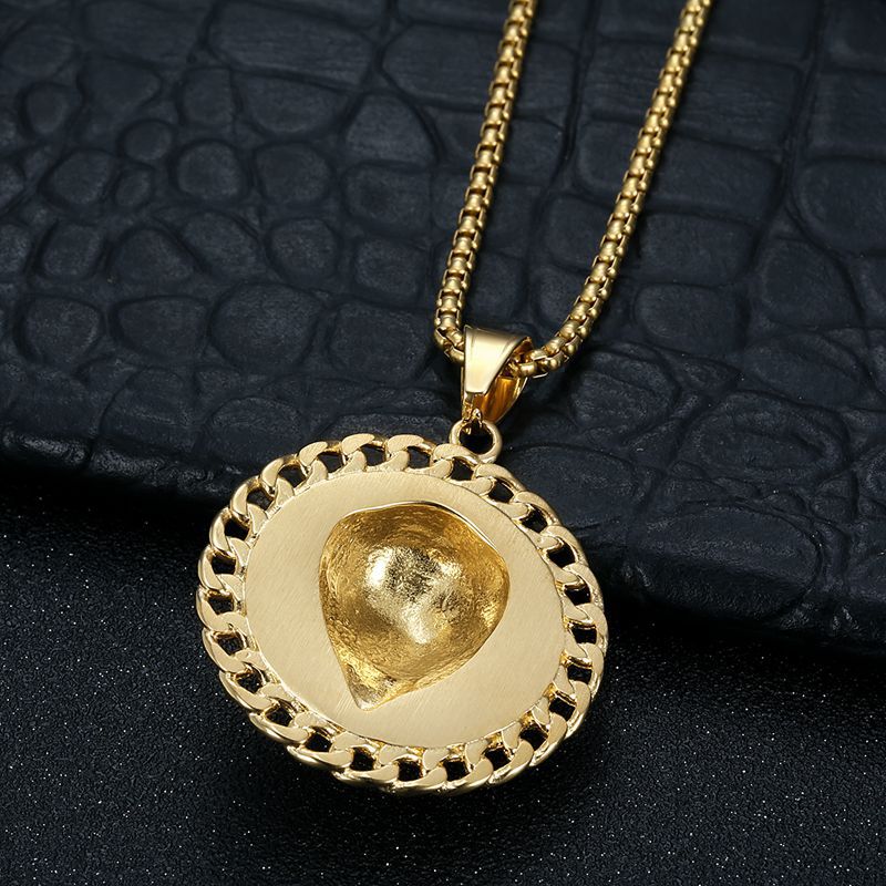 Planderful Everyday Genie Lion Head Cuban Chain Necklace Stainless Steel For Hip Hop Fans