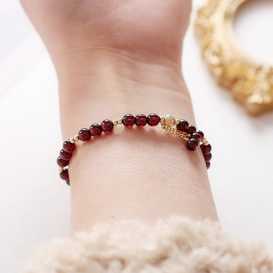 Garnet Crystal Bracelet