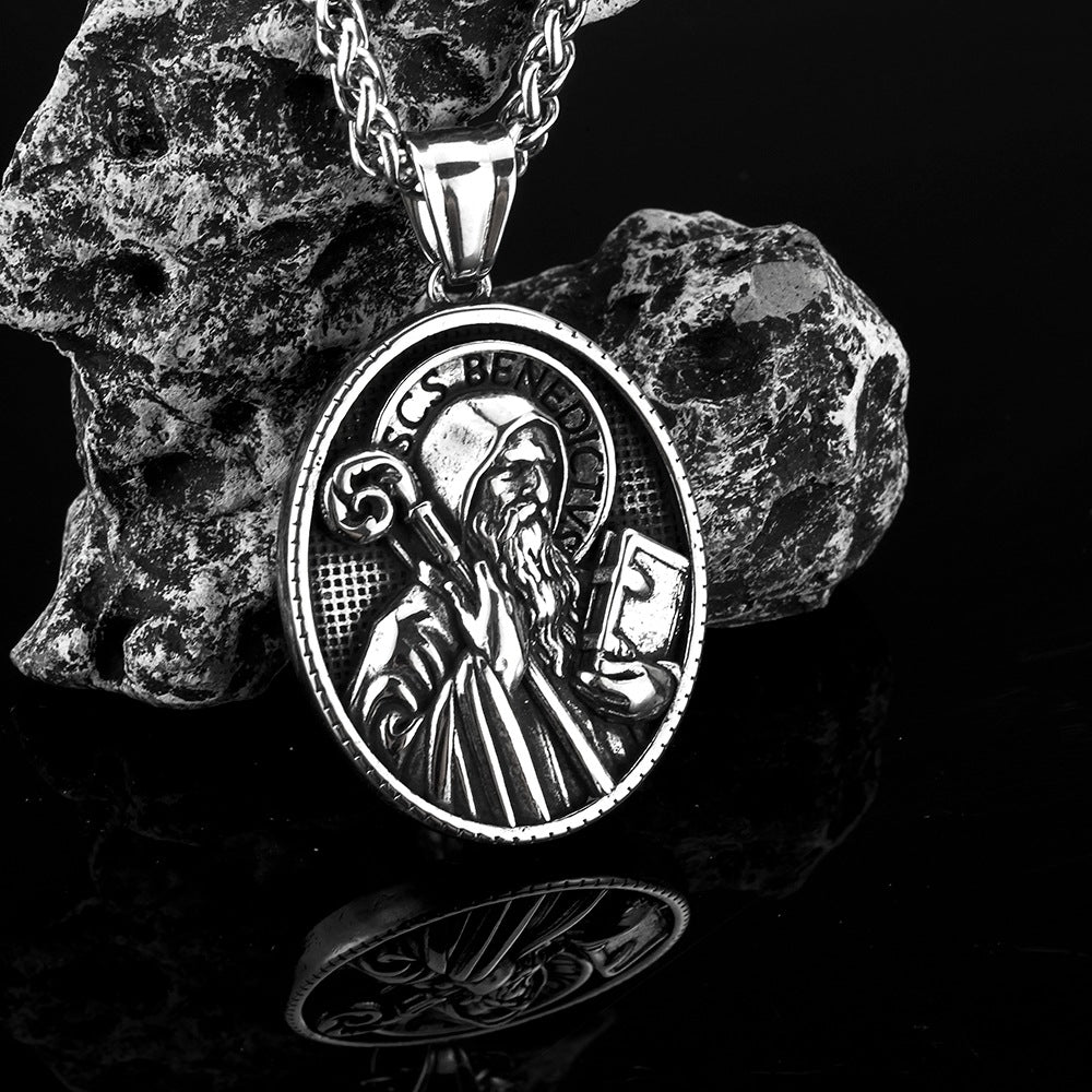 Vintage Men's Jewelry Greek Mythology Pendant Necklace