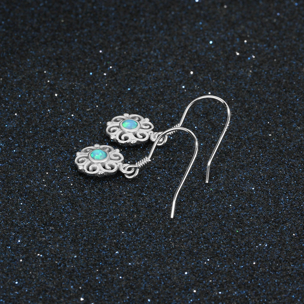 Planderful Jewelry Sterling Silver Opal Earrings