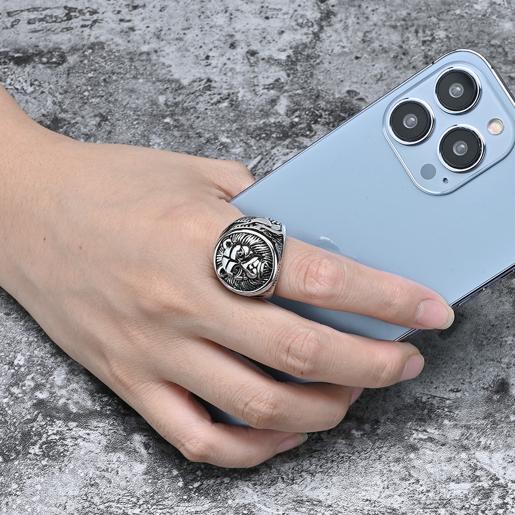 European And American Retro Style Lion Head Ring Wholesale