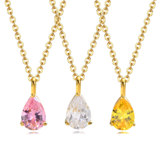 Stainless Steel Necklace Female Titanium Steel O-Shaped Pendant