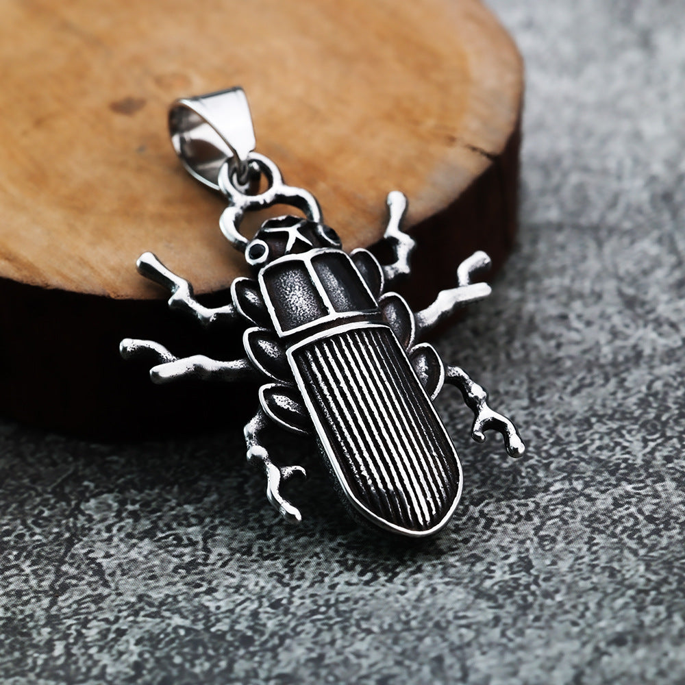 Personalized Nightclub Style Beetle Pendant Stainless Steel Jewelry