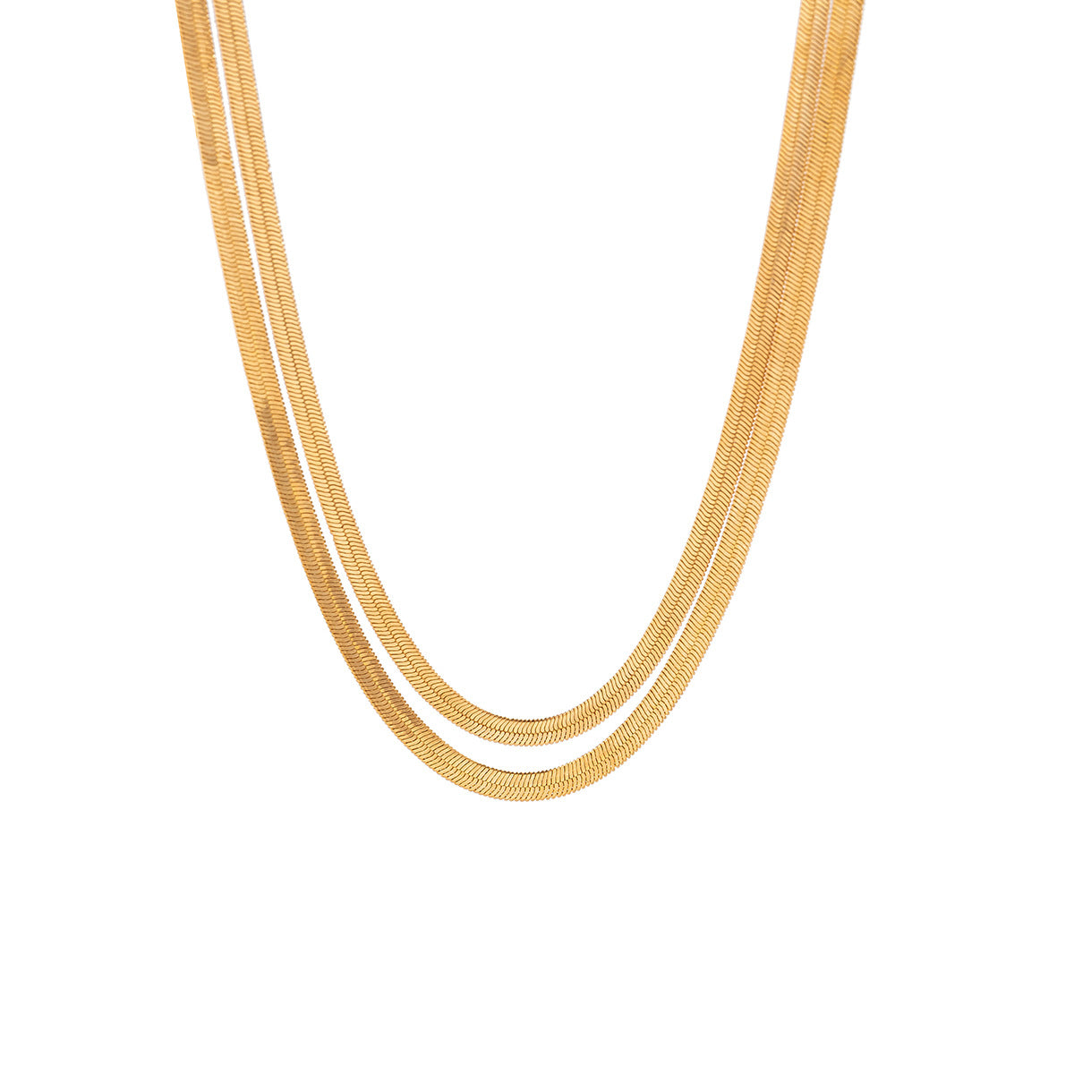 Sleek Snake Bone Chain Necklace Featuring Elegant French Chain Design