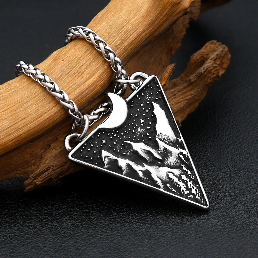 Punk Star Moon Pendant Necklace