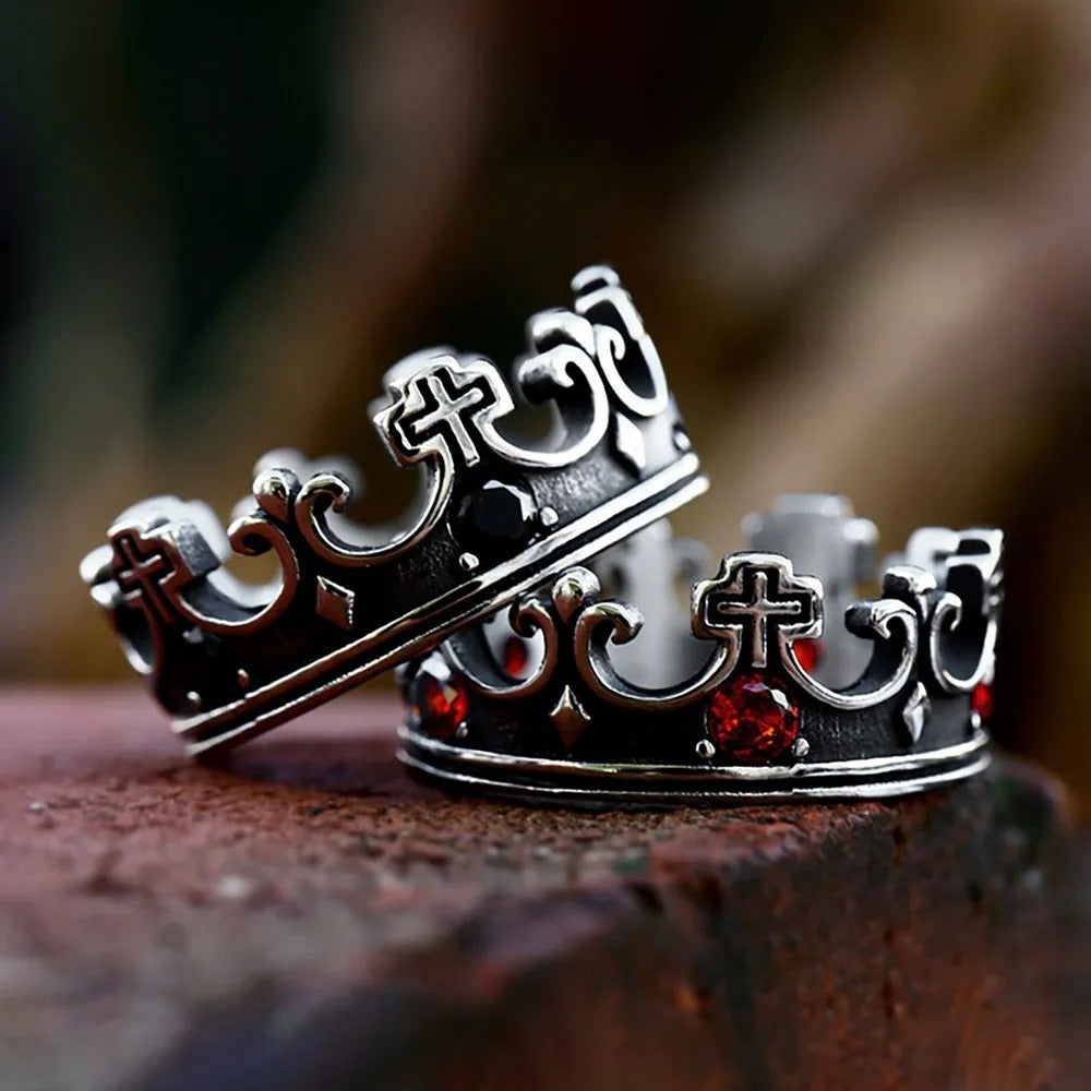 Vintage Cross Viking Stainless Steel Men's Ring