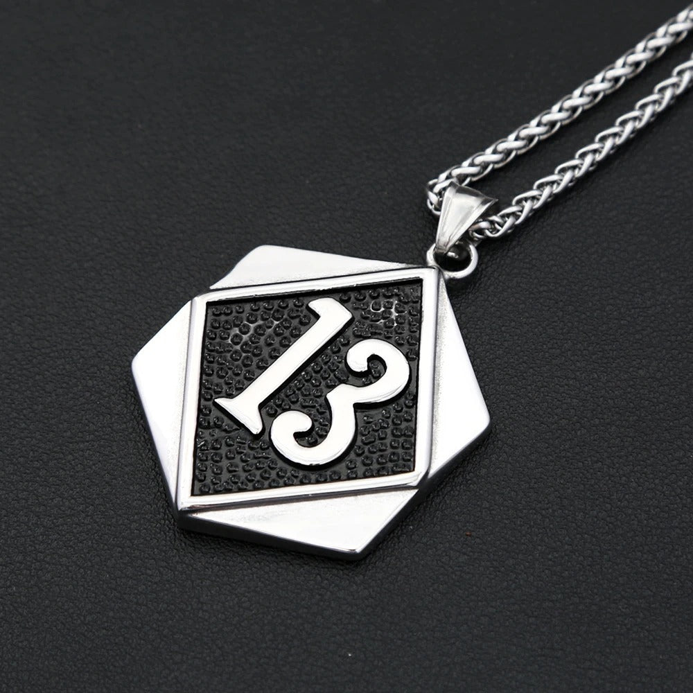 Trendy Digital Stainless Steel Men's Pendant Necklace
