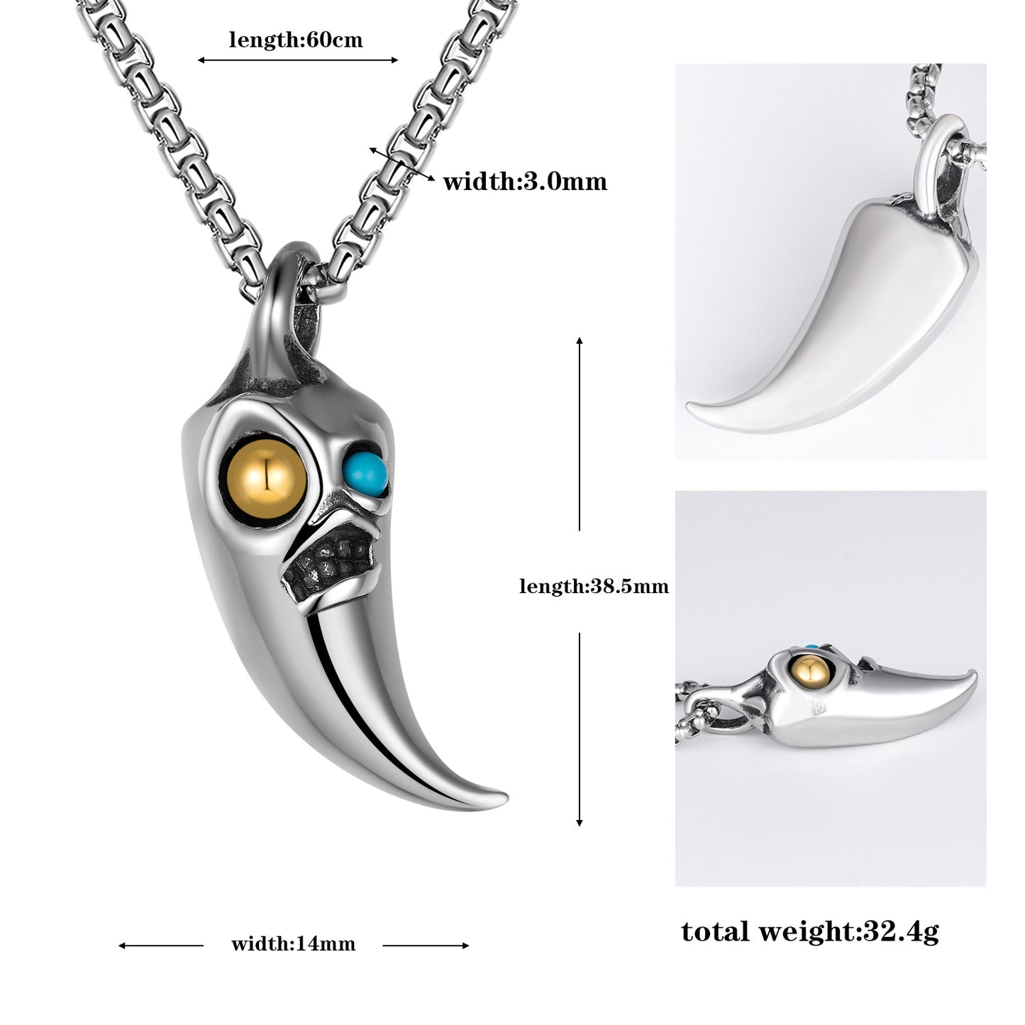 Steel Necklace – Luxury European American Style