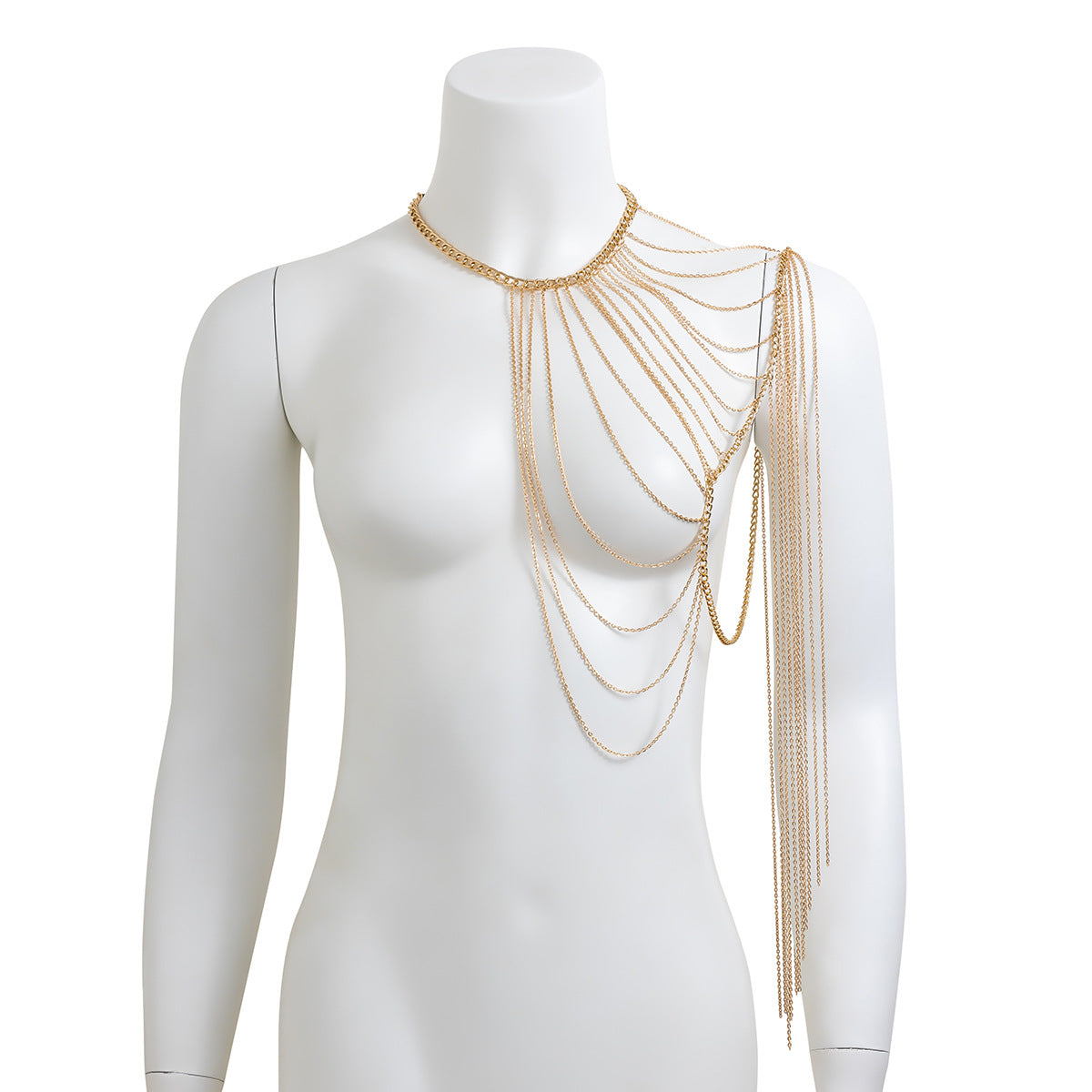 Multi-layer Tassel Body Chain with Shoulder Chain for Cosplay and Costumes