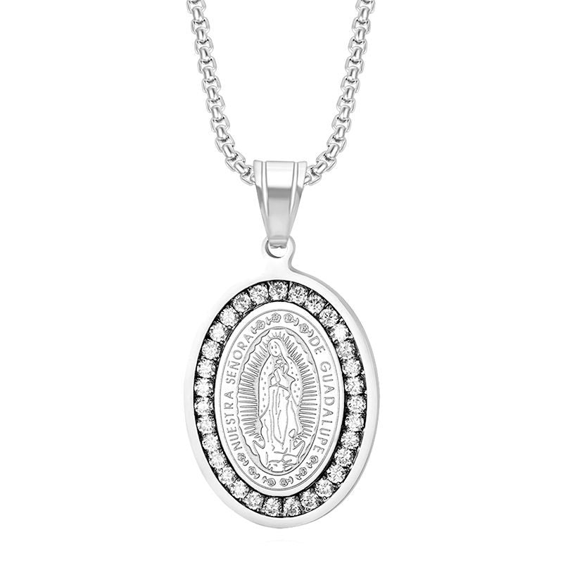 Planderful Hip Hop Jewelry Necklace Gold Plated Titanium Steel Pendant With AAA Zircon For Trendy Fashion Lovers