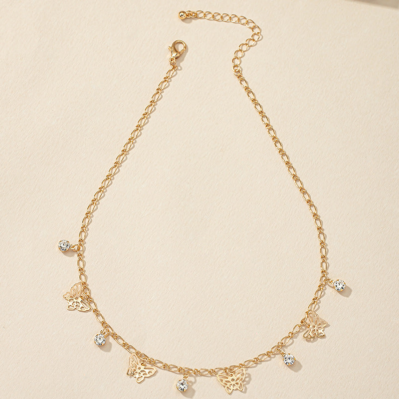 Hollow Butterfly Pendant Necklace - Vienna Verve Collection