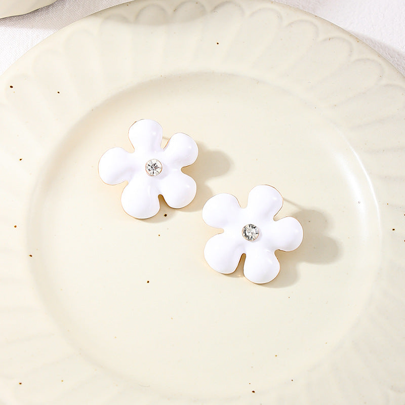 Planderful Vienna Verve Earrings – Summer Fresh Metal Color Zircon-Encrusted Design