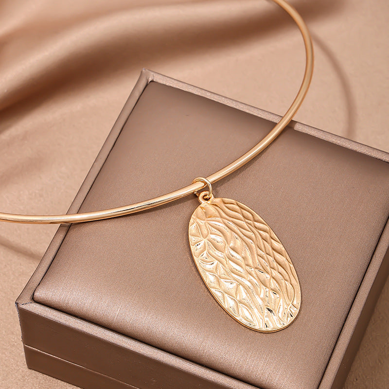 Sweet Summer Geometric Metal Collar Necklace