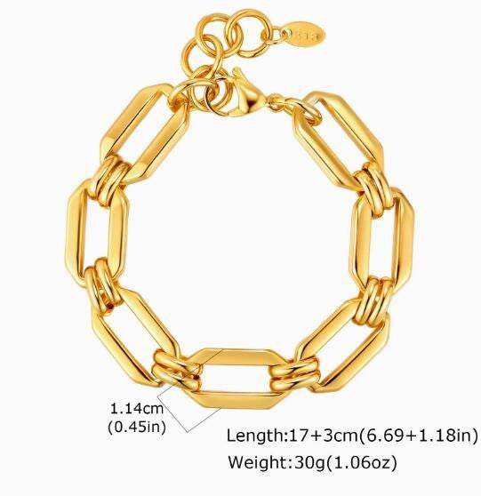 Geometric Stainless Steel Bracelet
