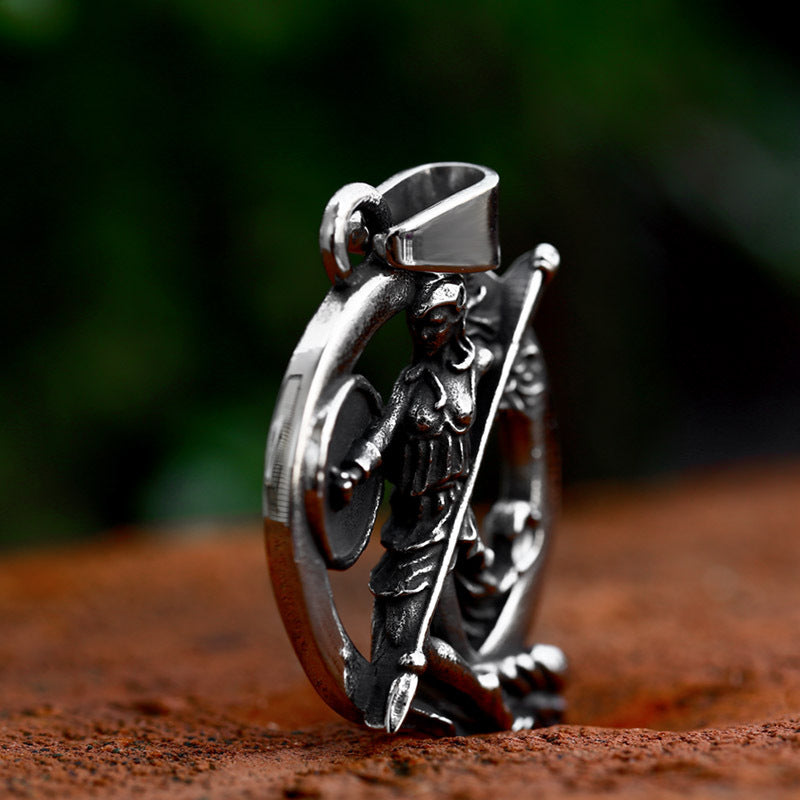 Titanium Steel Greek Mythology Warrior Muse Pendant for Men - Wholesale Accessories