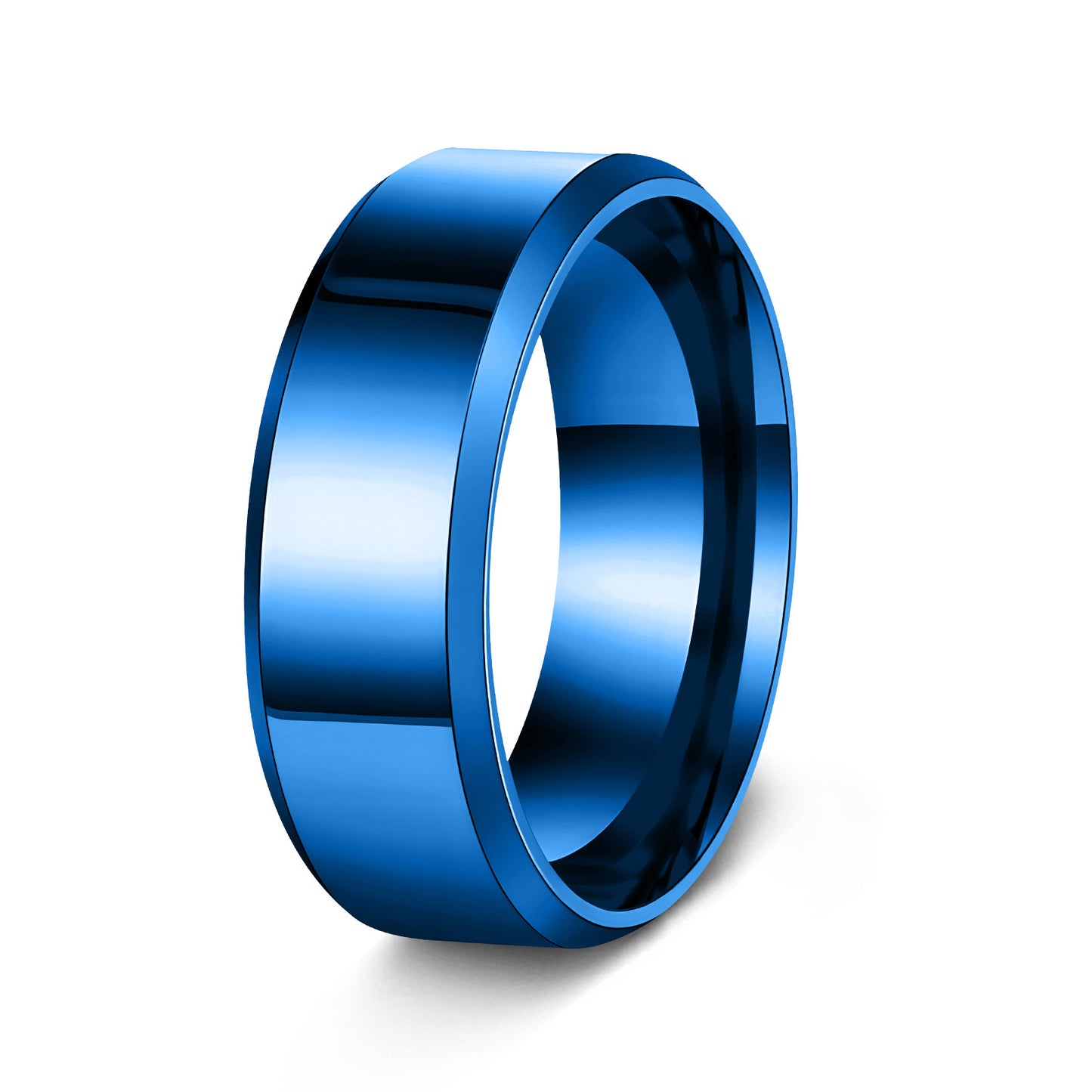 Planderful Everyday Genie 8mm Stainless Steel Mens Ring Unisex Wedding Band Durable Modern Jewelry