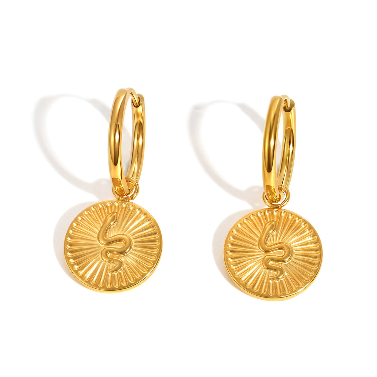 Stainless Steel Snake Vintage Earrings