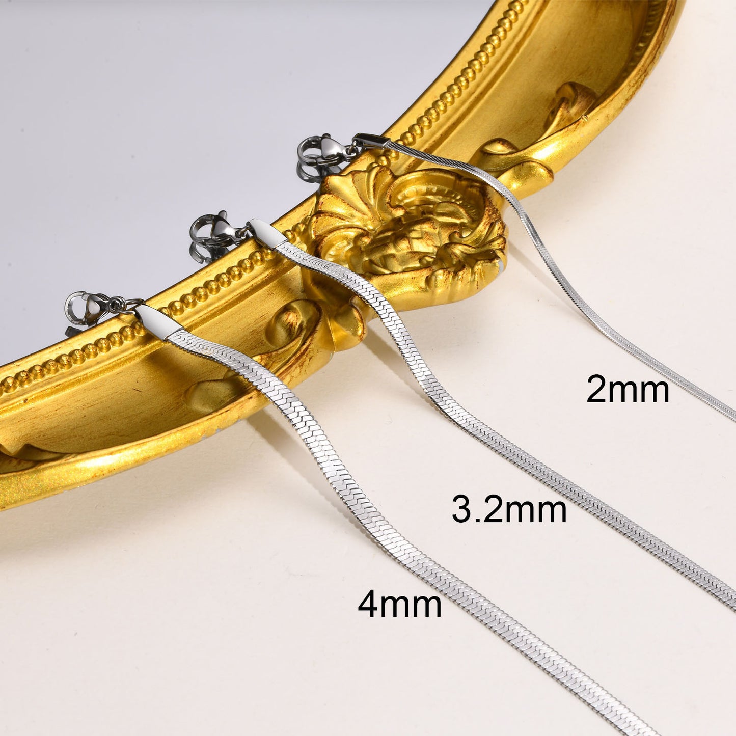 Stainless Steel Blade Bracelet Flat Snake Chain Jewelry Wholesale