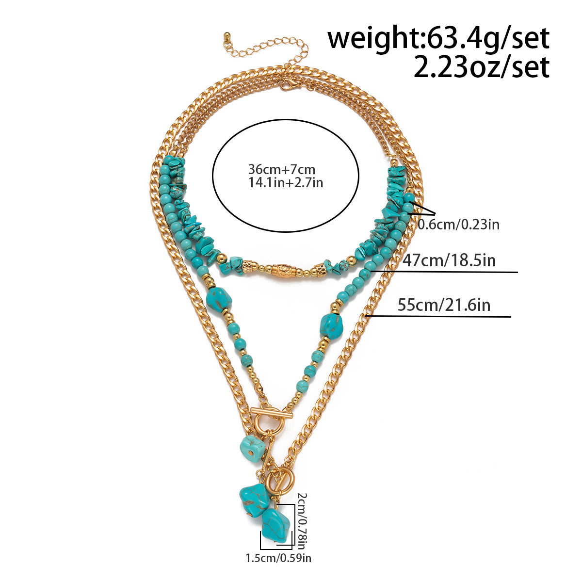 Western Bull Head Turquoise-Style Necklace