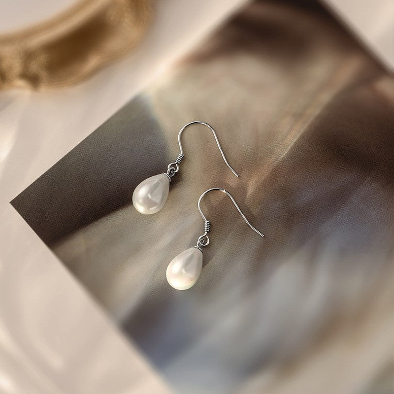 Vintage Pearl 925 Sterling Silver Women's Earrings