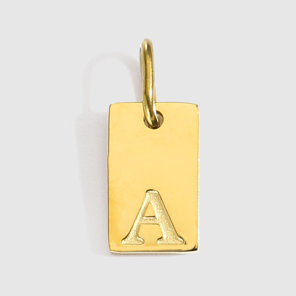 Planderful Jewelry Alphabet Necklace Gold Plated Stainless Steel