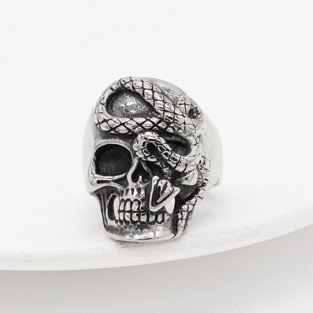 Titanium Steel Skull Ring
