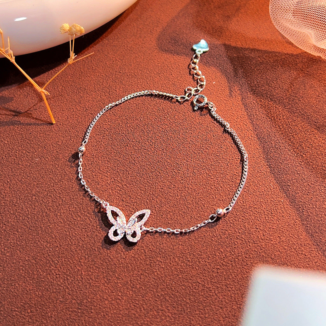 Planderful Everyday Genie S925 Silver Hollow Butterfly Bracelet – Versatile Light Luxury Jewelry Gift