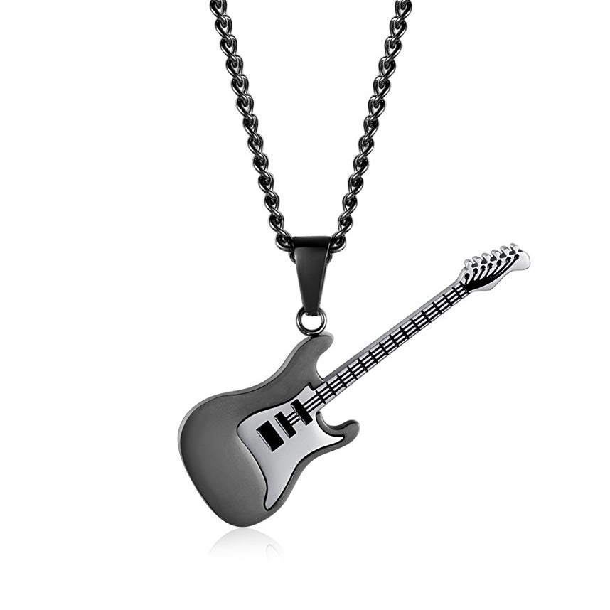 Guitar Necklace Planderful Everyday Genie Folk Style Steel Pendant For Music Lovers