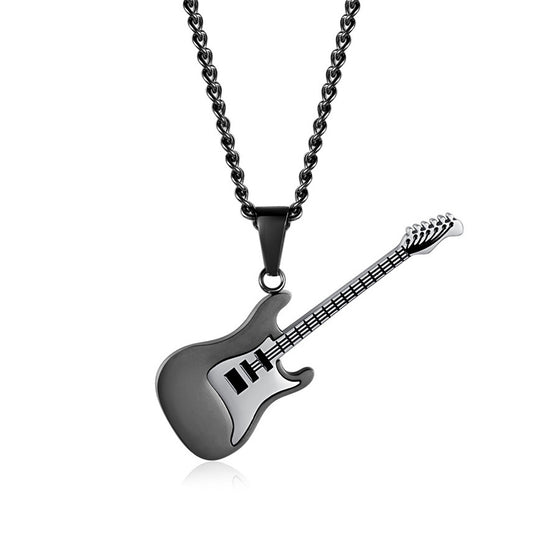Guitar Necklace Planderful Everyday Genie Folk Style Steel Pendant For Music Lovers