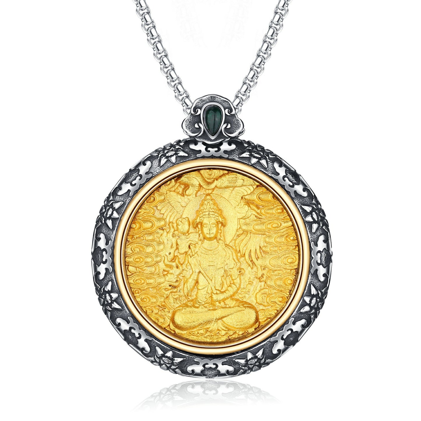 Steel Necklace – Statement Eight Guardians Zodiac Amulet