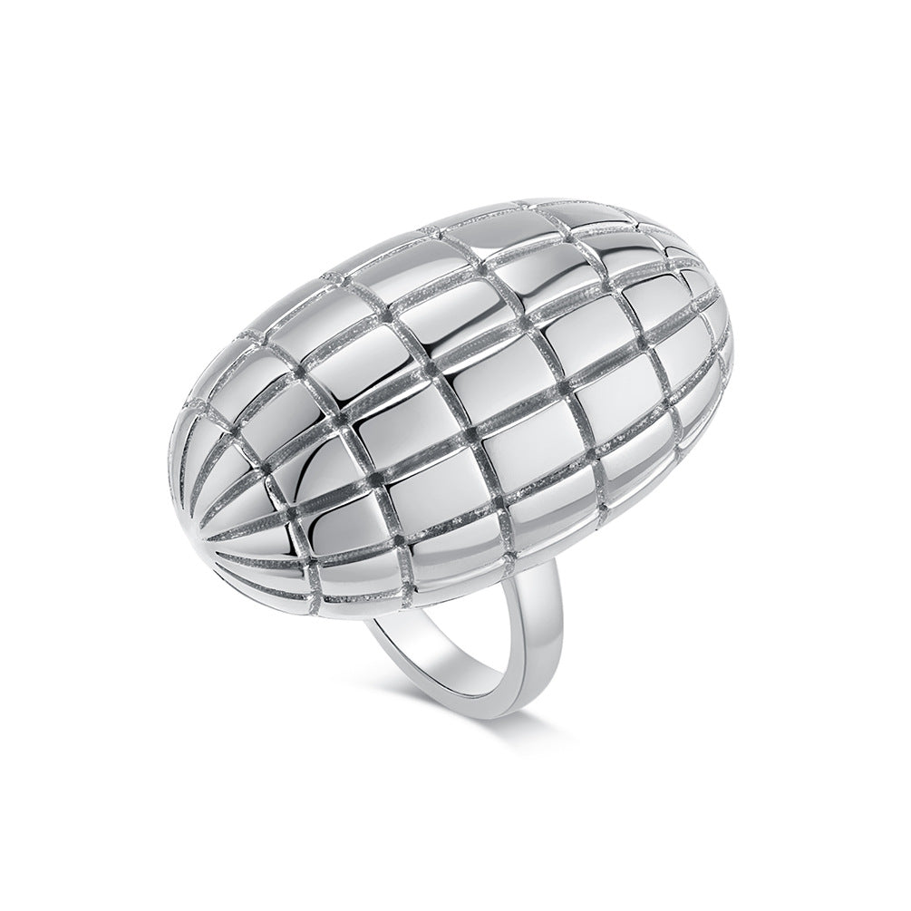 Planderful Gold Plated Titanium Ring For Women Light Luxury Elegant Fashion Jewelry