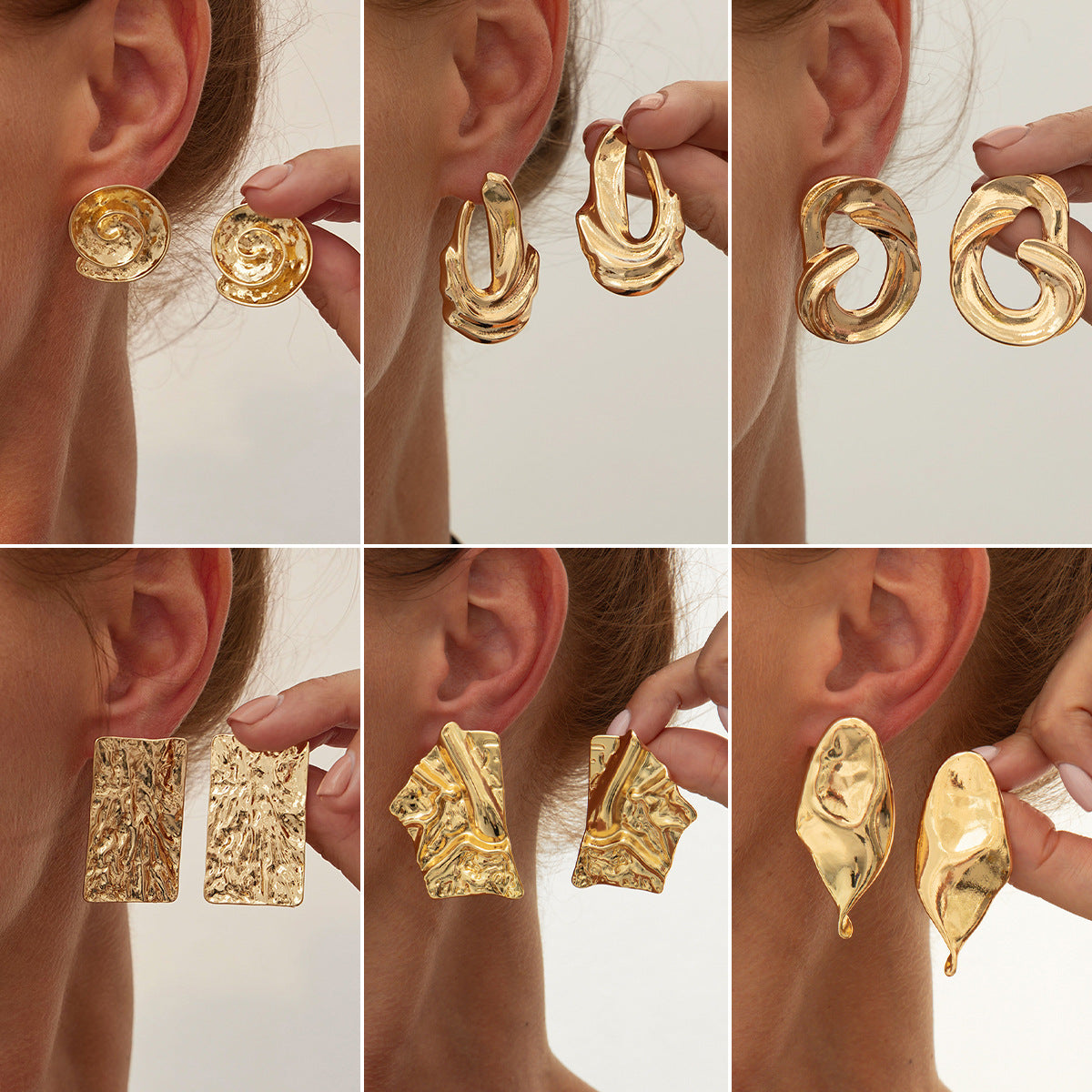 Planderful Vienna Verve Earrings – Elegant Irregular Geometric Design