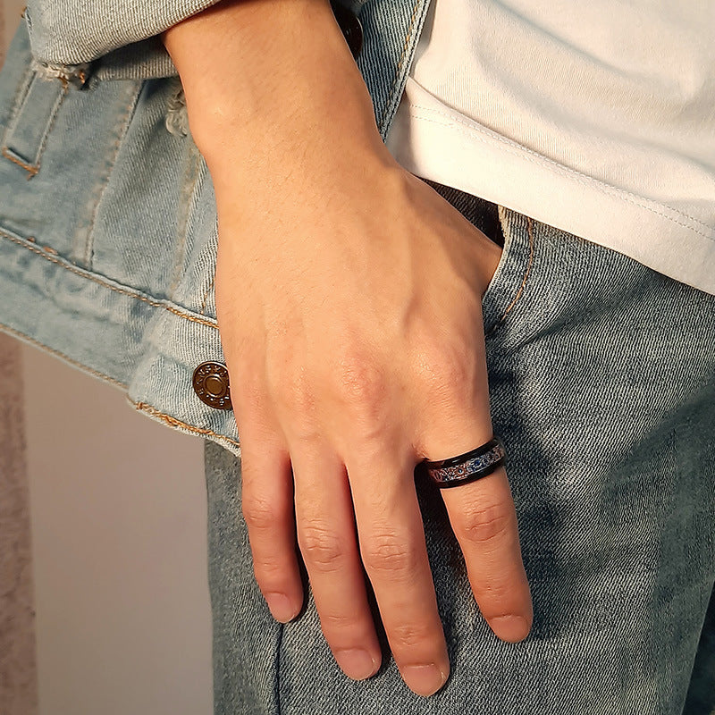 Cross-Border Supply Trendy Tungsten Steel Gear Ring