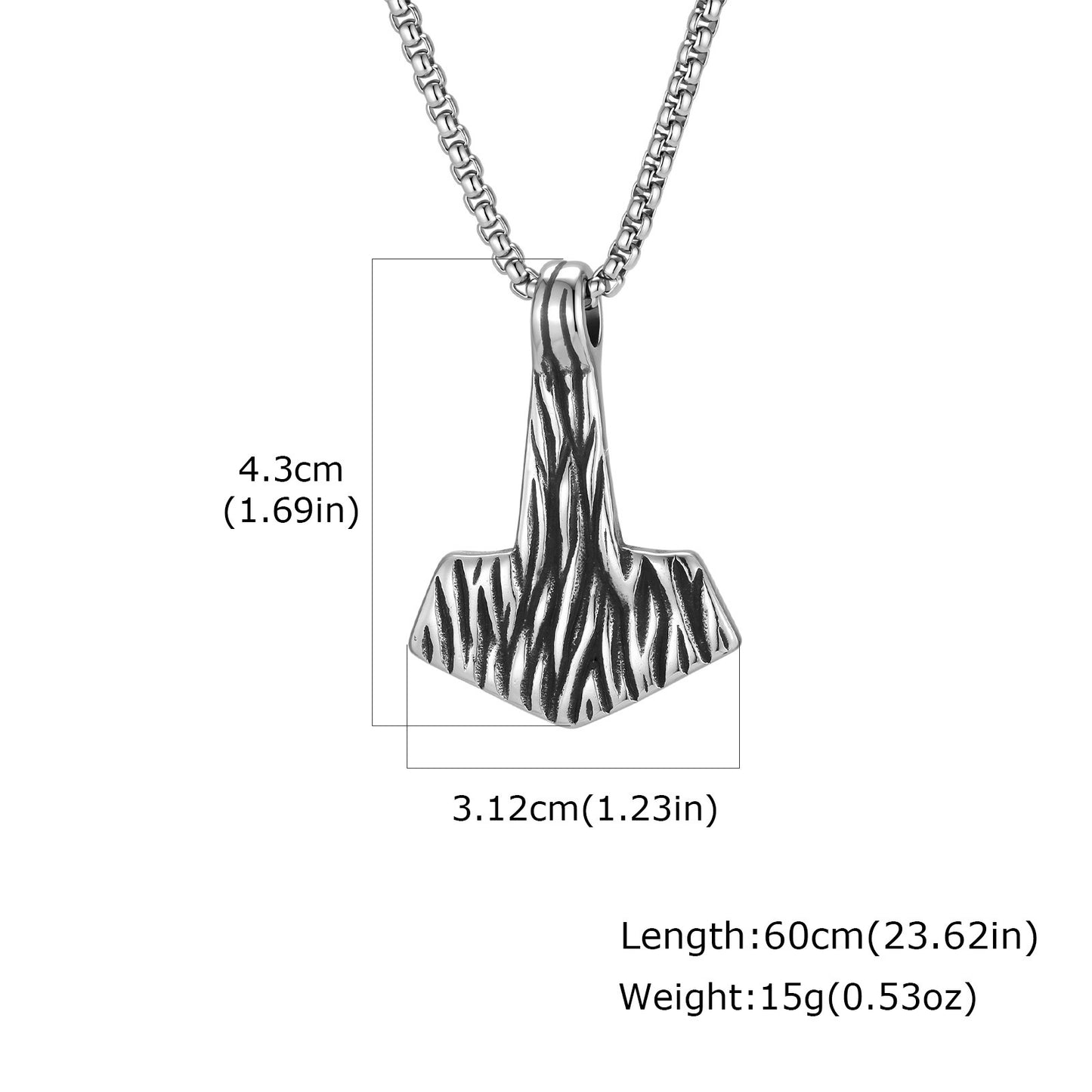 Hot Selling Stainless Steel Dark Punk Thunder Gong Leisure Vitality Young Pendant Necklace