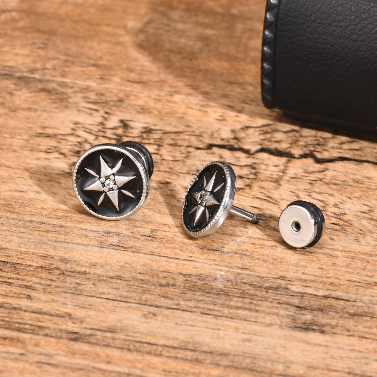 Stainless Steel Zircon Vintage Earrings