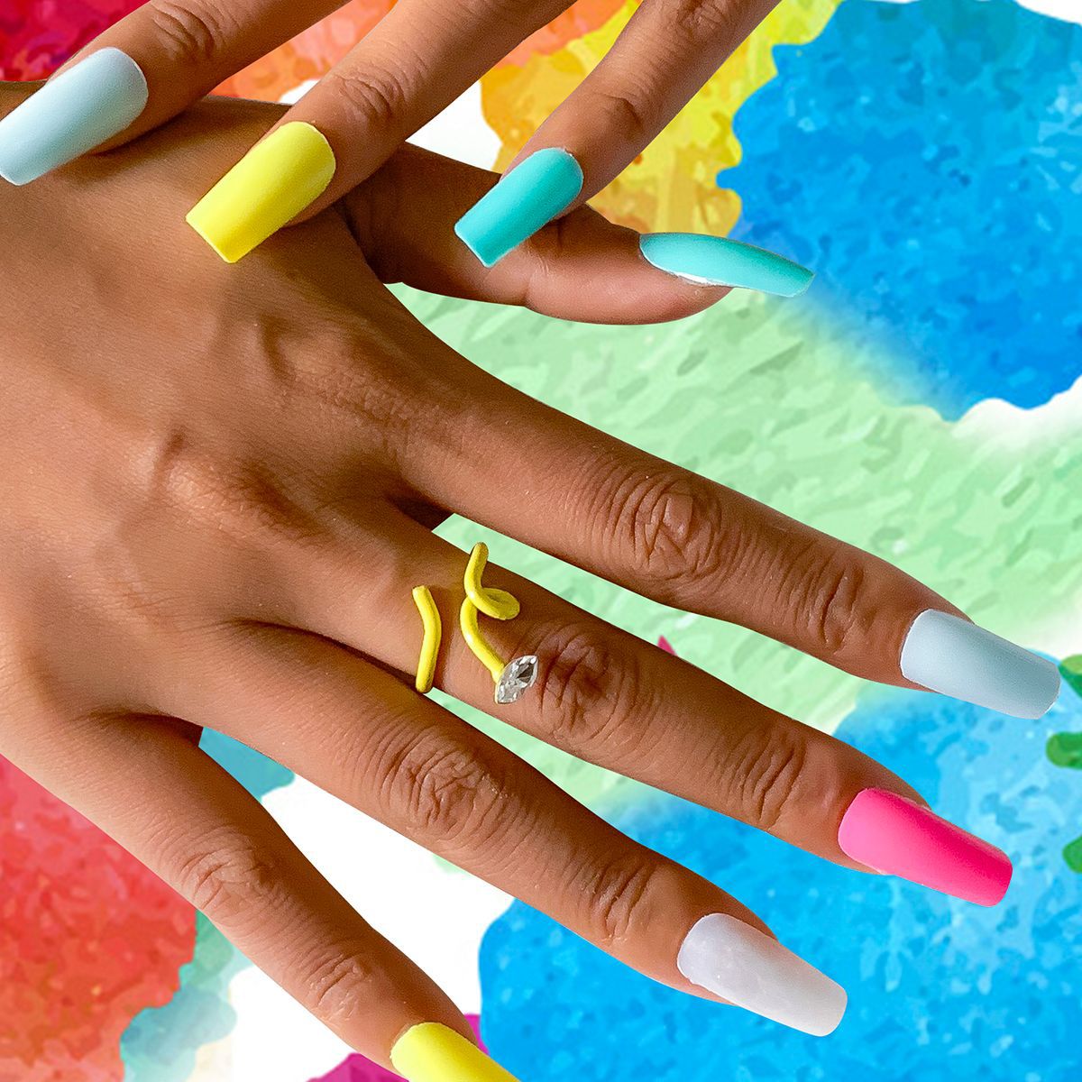 Colorful Crossover Ring with Vienna Vibe