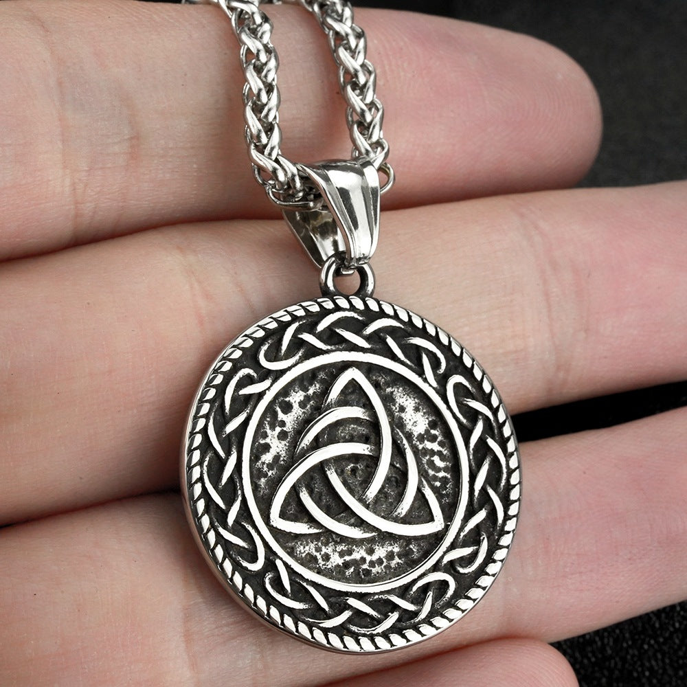 European And American Retro Men's Jewelry Stainless Steel Pendant Personalized Celtic Knot Necklace