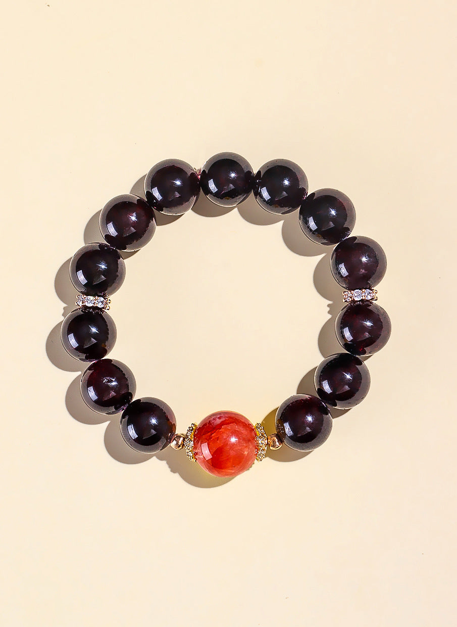 Planderful Fortune's Favor Bracelet – Premium Natural Garnet Beaded Design